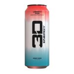 Energy drink can with gradient design and branding on a white background