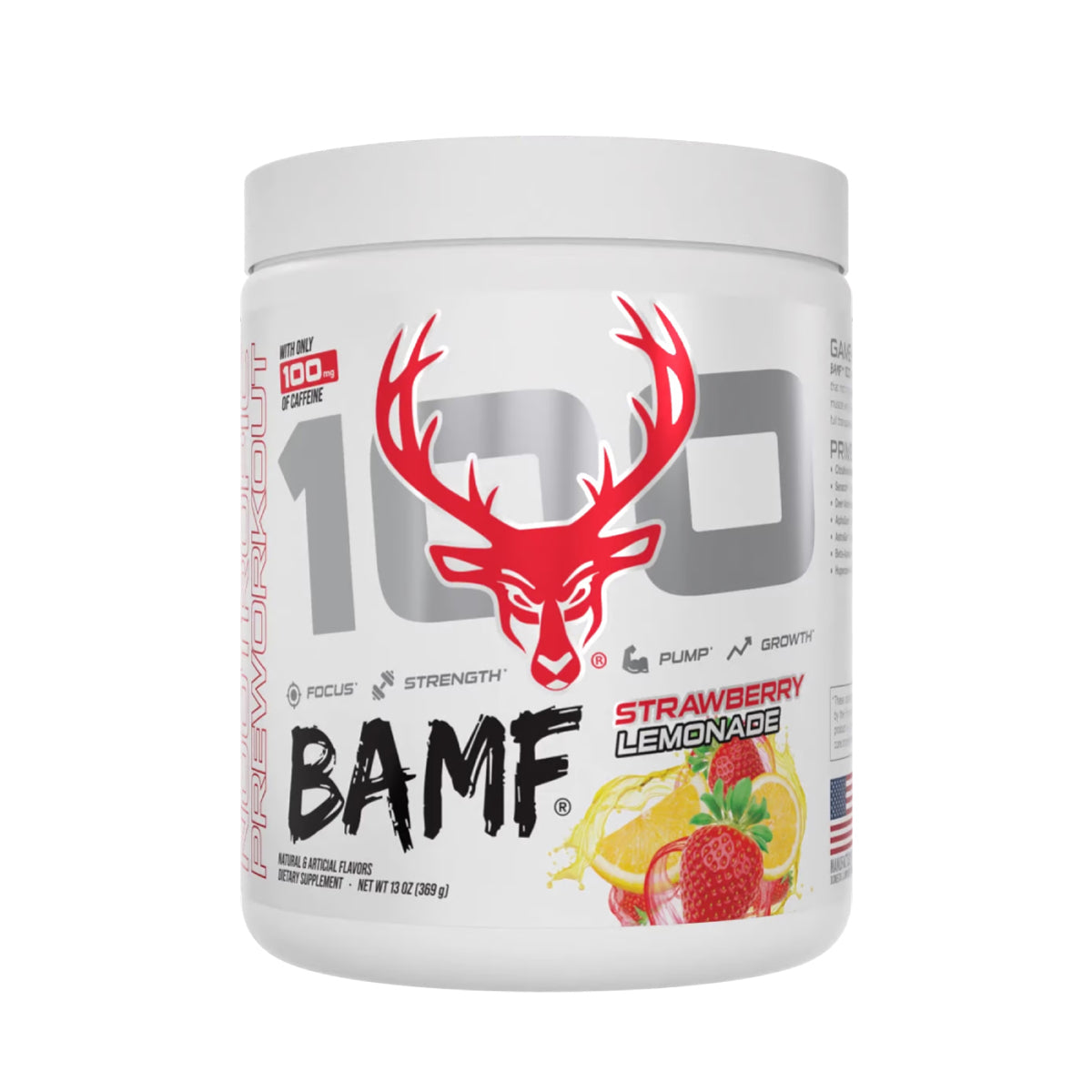 9874-BU-BAMF-100-StrawberryLemonade-2023.09-01-1200px-01F BAMF Pre-Workout - Image 1