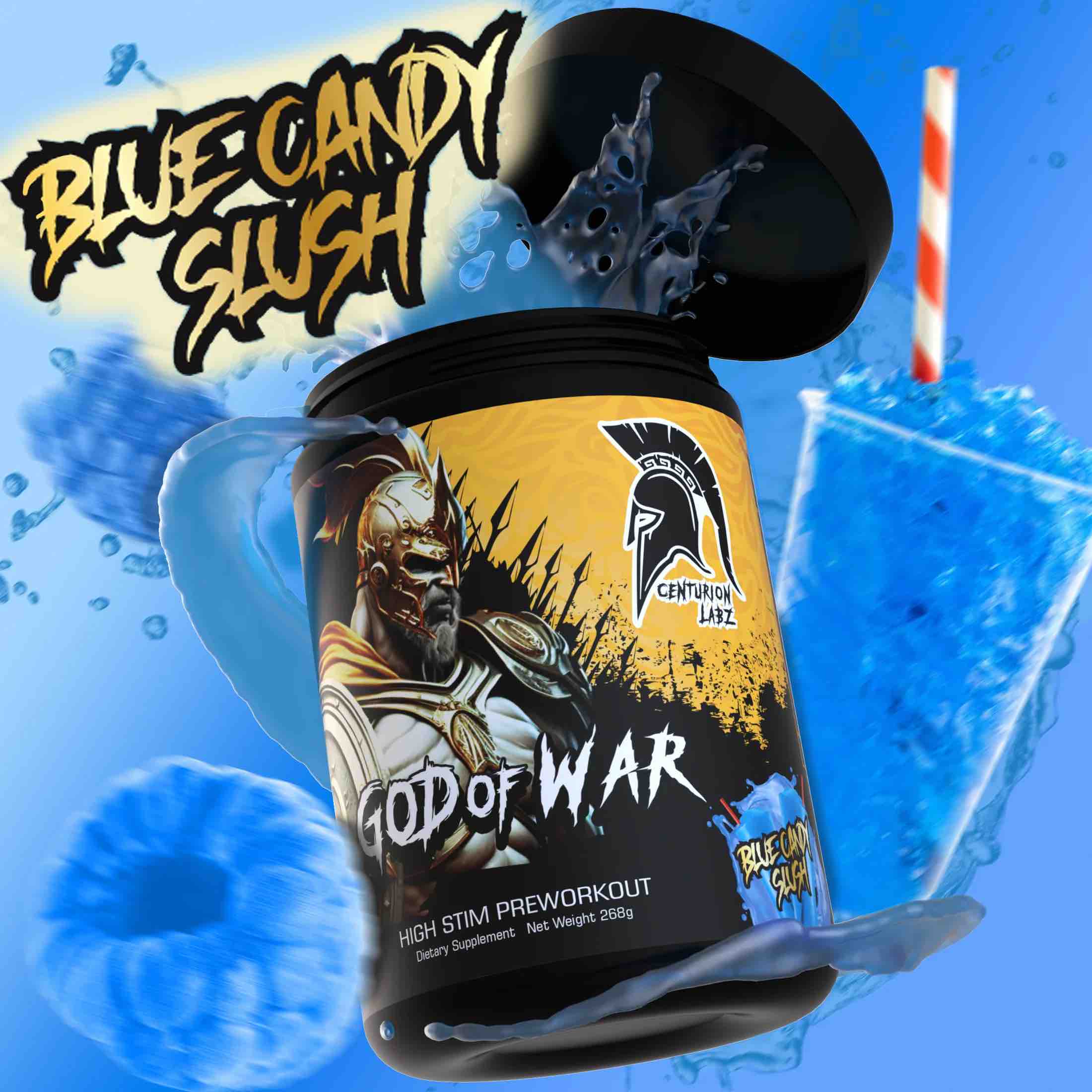 BlueCandySlushSplash God of War Pre Workout - Image 1