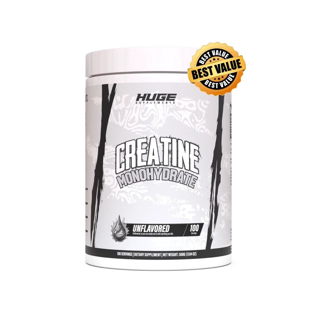 CreatineMonohydratePowderBestValue_1800x1800Large Huge Supps Creatine Monohydrate - Image 1