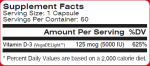 MTS Nutrition Vitamin D3 5000 IU Vegan - Image 2