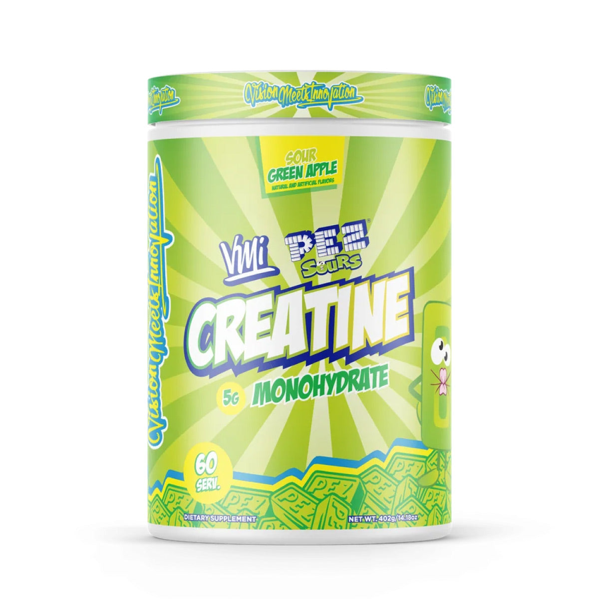 PEZ_Creatine_60serv-Sour_Green_Apple VMI Creatine Monohydrate - Image 1