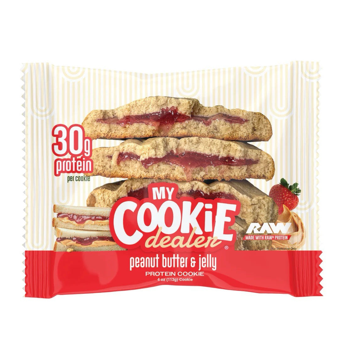 PROTEIN4OZPEANUTBUTTERJELLY_a9399358-309f-47ca-8c45-655aaca39072_1220x_crop_centerLarge My Cookie Dealer (RAW Nutrition Protein) - Image 1