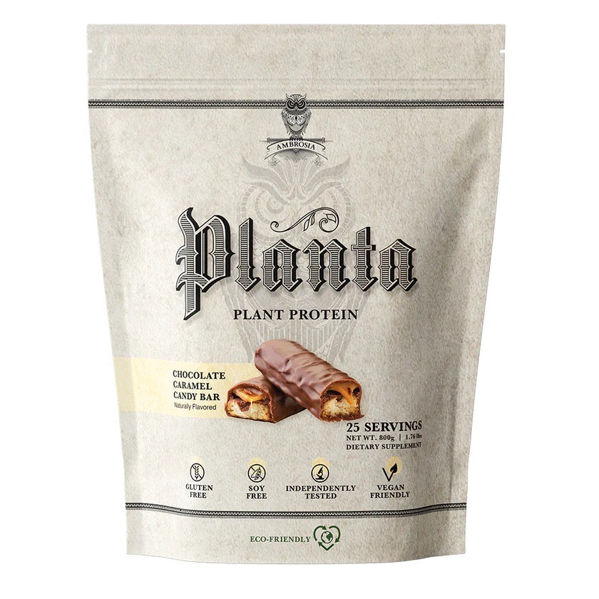 Planta25_ChocolateCaramelCandyBar_NoShadow_FrontLarge Ambrosia Planta Vegan Protein - Image 1