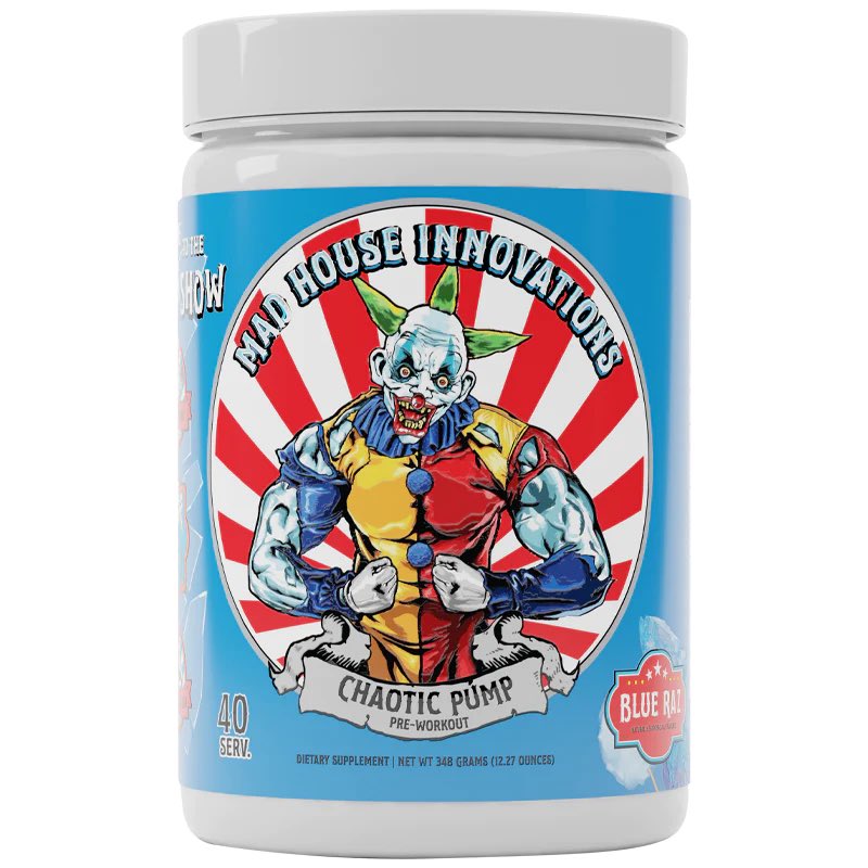 chaoticpump_bluerazz Chaotic Pump Pre Workout - Image 1