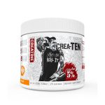 Crea-Ten by 5% Nutrition showcased in a white container design with creative graphics, emphasizing its energy-boosting benefits for athletes.